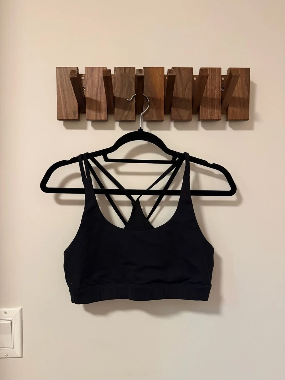 ALO Yoga Black Strappy Sports Bra